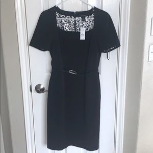 Black Dress w/ Patent Leather Belt NTW